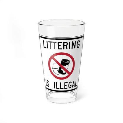 MUTCD-VA R0-V2 (Virginia) (Road Sign) Pint Glass 16oz 16oz - Go Mug Yourself