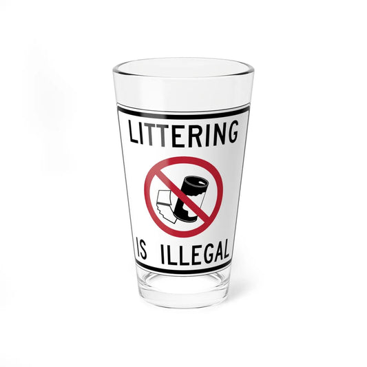 MUTCD-VA R0-V2 (Virginia) (Road Sign) Pint Glass 16oz 16oz - Go Mug Yourself