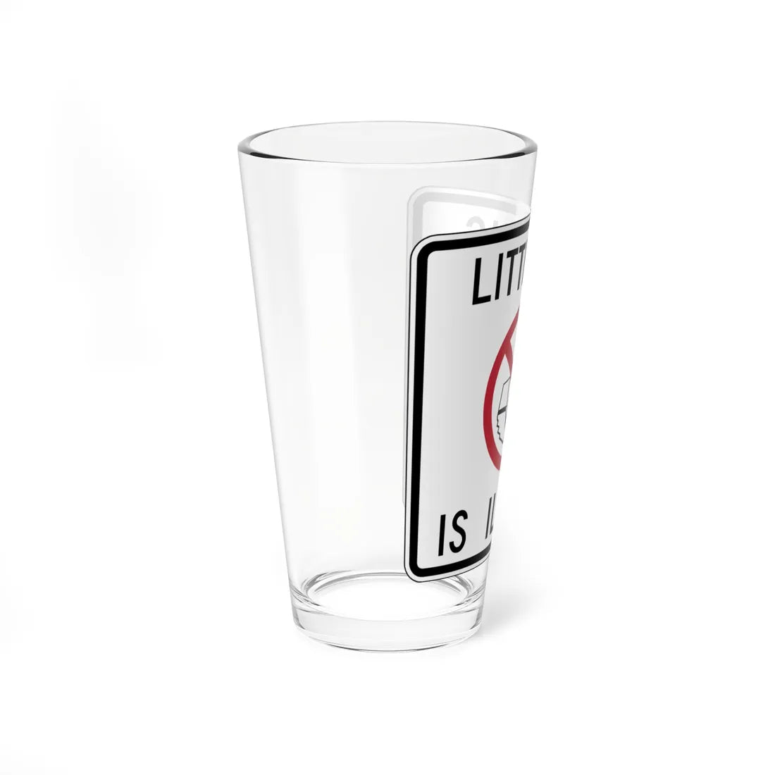 MUTCD-VA R0-V2 (Virginia) (Road Sign) Pint Glass 16oz - Go Mug Yourself