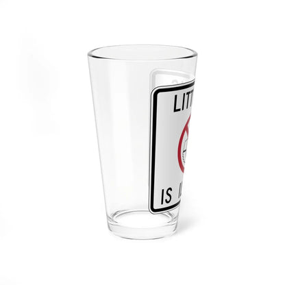 MUTCD-VA R0-V2 (Virginia) (Road Sign) Pint Glass 16oz - Go Mug Yourself
