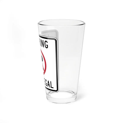 MUTCD-VA R0-V2 (Virginia) (Road Sign) Pint Glass 16oz - Go Mug Yourself