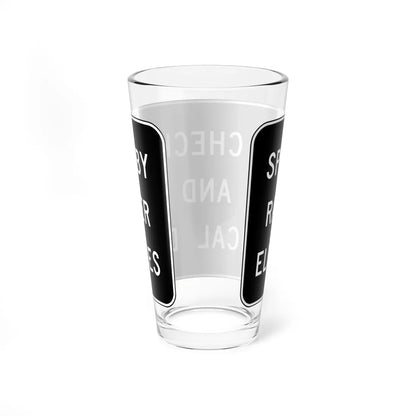 MUTCD-VA R0-V3 (Virginia) (Road Sign) Pint Glass 16oz - Go Mug Yourself