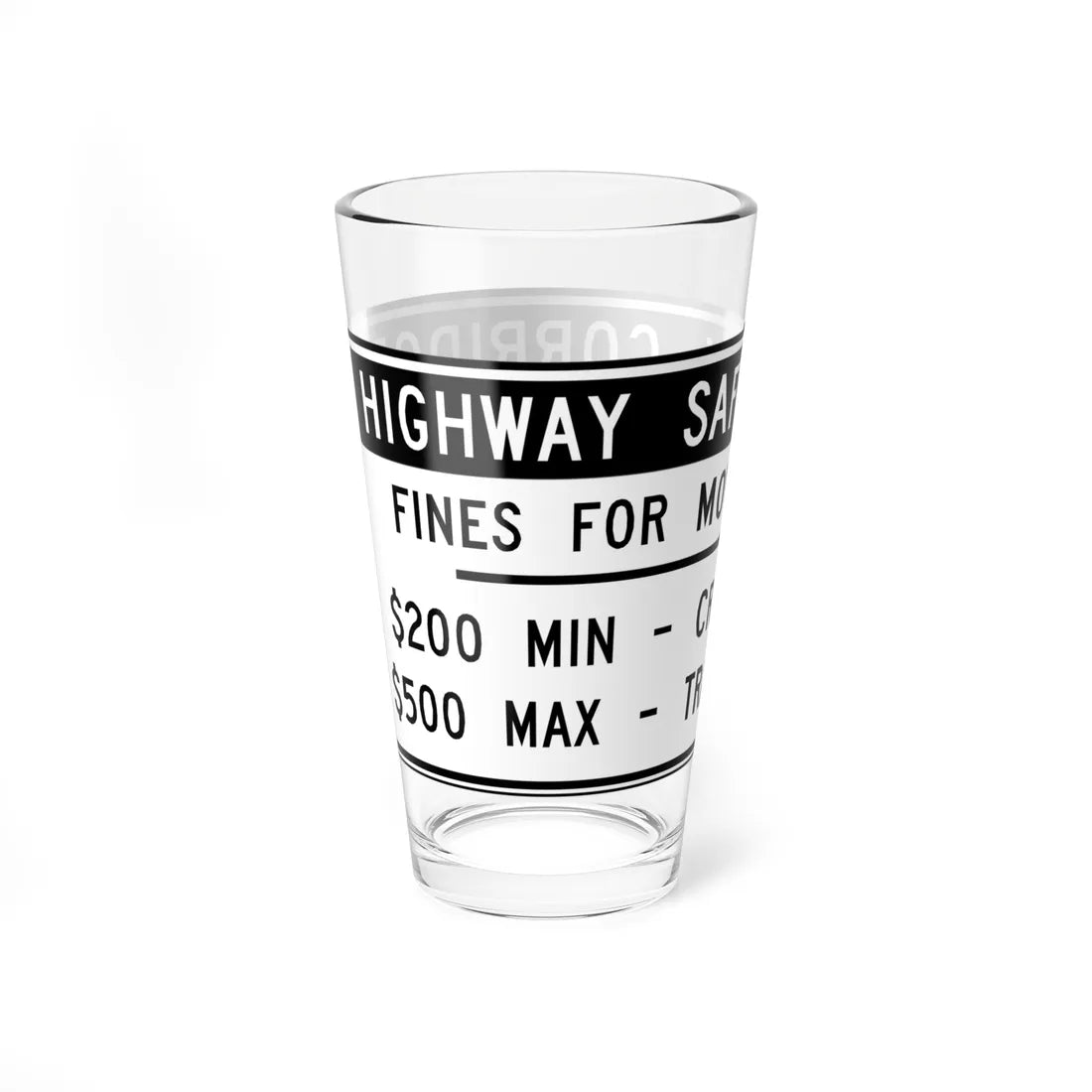 MUTCD-VA R0-V5 (Virginia) (Road Sign) Pint Glass 16oz - Go Mug Yourself