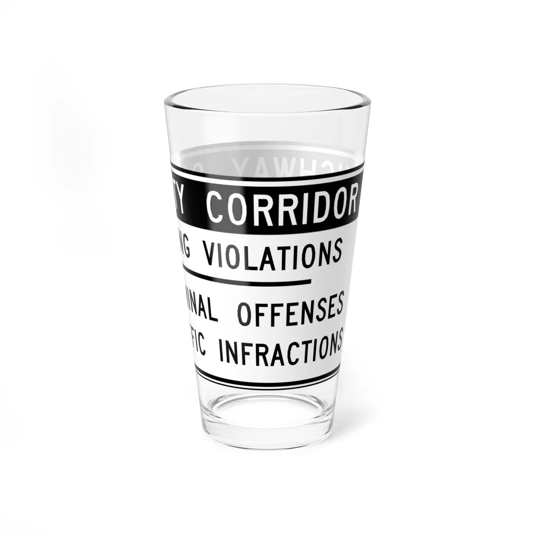 MUTCD-VA R0-V5 (Virginia) (Road Sign) Pint Glass 16oz - Go Mug Yourself