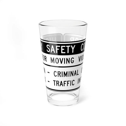 MUTCD-VA R0-V5 (Virginia) (Road Sign) Pint Glass 16oz - Go Mug Yourself