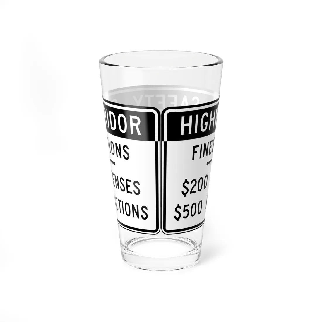 MUTCD-VA R0-V5 (Virginia) (Road Sign) Pint Glass 16oz - Go Mug Yourself