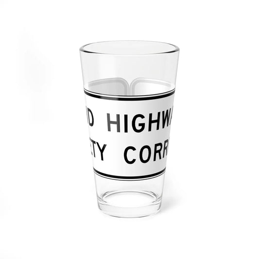 MUTCD-VA R0-V6 (Virginia) (Road Sign) Pint Glass 16oz 16oz - Go Mug Yourself