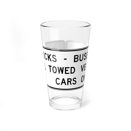 MUTCD-VA R0-V8 (Virginia) (Road Sign) Pint Glass 16oz 16oz - Go Mug Yourself