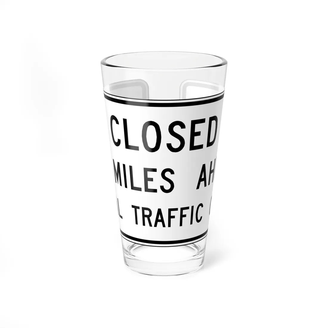 MUTCD-VA R11-V2 (Virginia) (Road Sign) Pint Glass 16oz 16oz - Go Mug Yourself