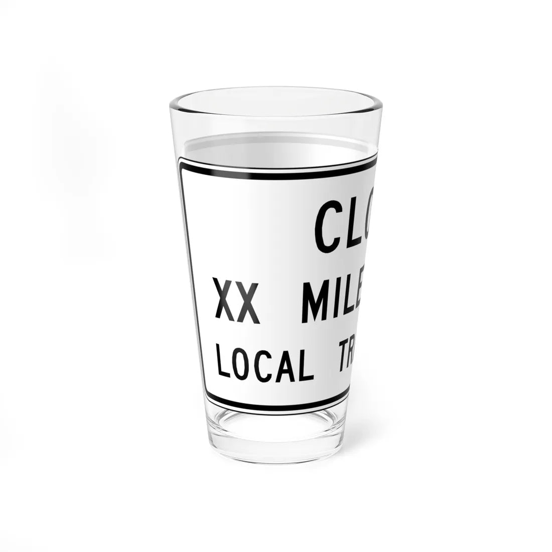 MUTCD-VA R11-V2 (Virginia) (Road Sign) Pint Glass 16oz - Go Mug Yourself