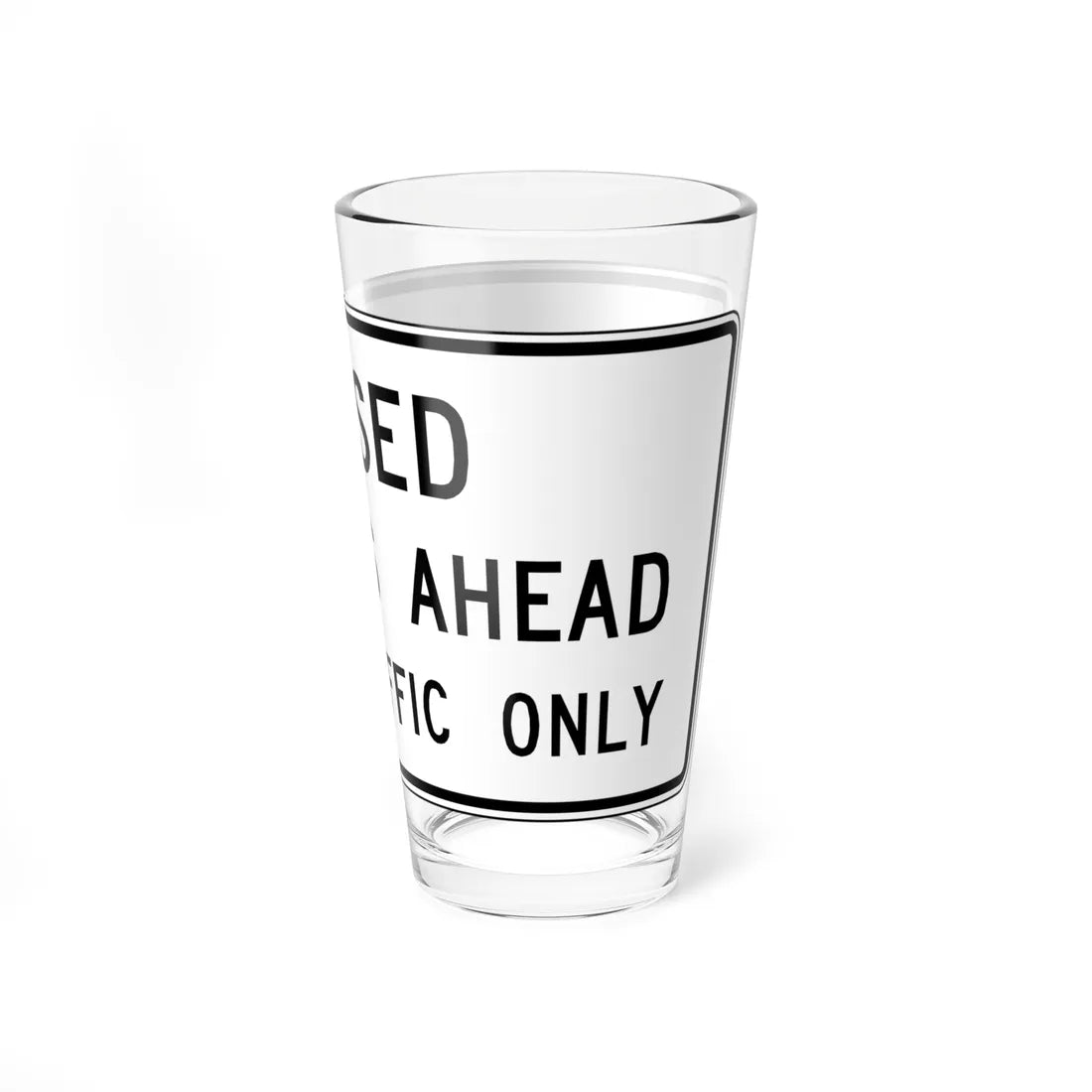 MUTCD-VA R11-V2 (Virginia) (Road Sign) Pint Glass 16oz - Go Mug Yourself