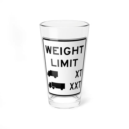 MUTCD-VA R12-V1 (Virginia) (Road Sign) Pint Glass 16oz 16oz - Go Mug Yourself