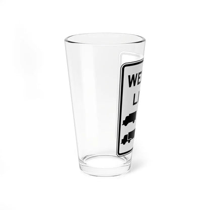 MUTCD-VA R12-V1 (Virginia) (Road Sign) Pint Glass 16oz - Go Mug Yourself