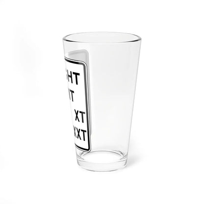 MUTCD-VA R12-V1 (Virginia) (Road Sign) Pint Glass 16oz - Go Mug Yourself