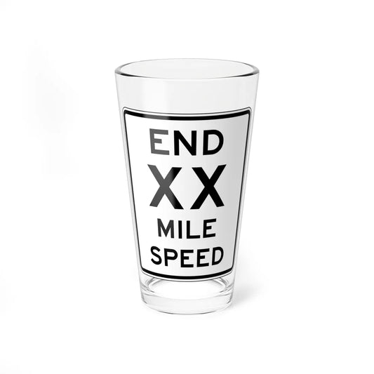 MUTCD-VA R2-V2 (Virginia) (Road Sign) Pint Glass 16oz 16oz - Go Mug Yourself