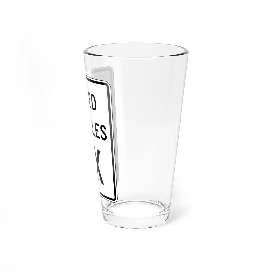MUTCD-VA R2-VP1 (Virginia) (Road Sign) Pint Glass 16oz - Go Mug Yourself