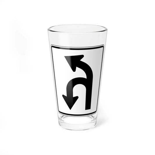 MUTCD-VA R3-V1 (Virginia) (Road Sign) Pint Glass 16oz 16oz - Go Mug Yourself