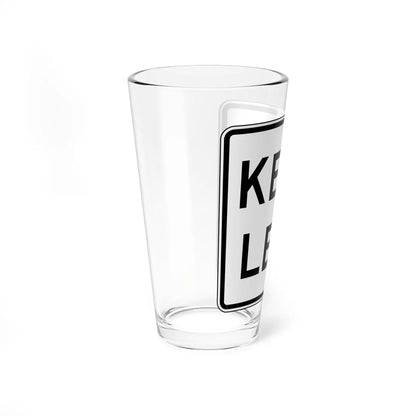 MUTCD-VA R4-V7-L (Virginia) (Road Sign) Pint Glass 16oz - Go Mug Yourself