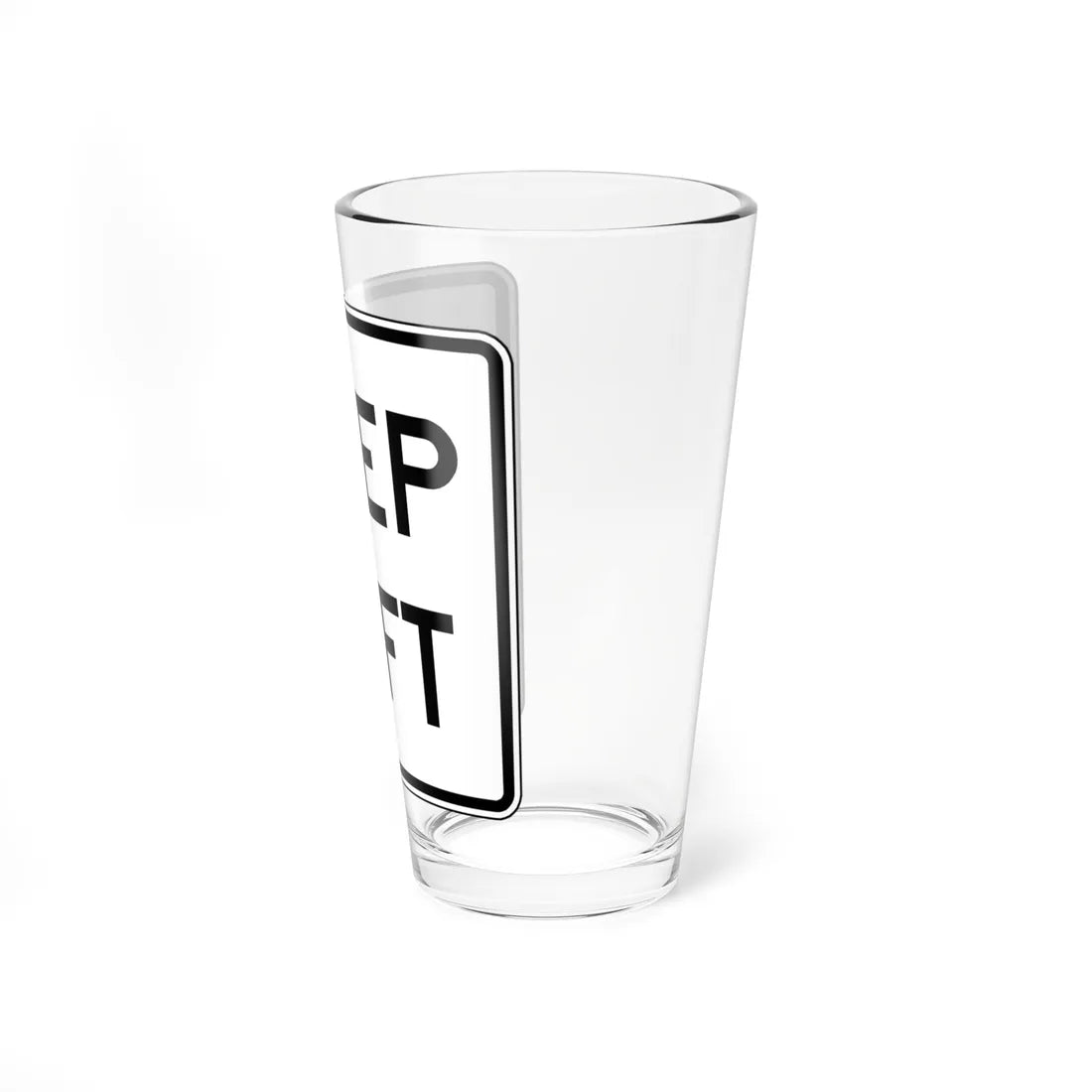 MUTCD-VA R4-V7-L (Virginia) (Road Sign) Pint Glass 16oz - Go Mug Yourself