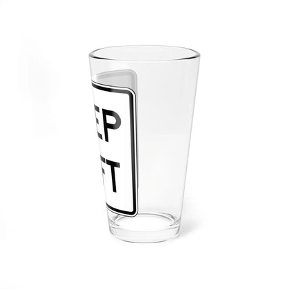 MUTCD-VA R4-V7-L (Virginia) (Road Sign) Pint Glass 16oz - Go Mug Yourself