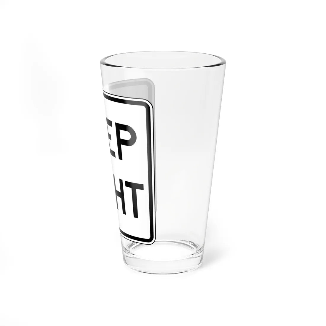 MUTCD-VA R4-V7-R (Virginia) (Road Sign) Pint Glass 16oz - Go Mug Yourself