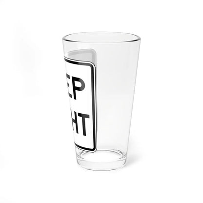 MUTCD-VA R4-V7-R (Virginia) (Road Sign) Pint Glass 16oz - Go Mug Yourself