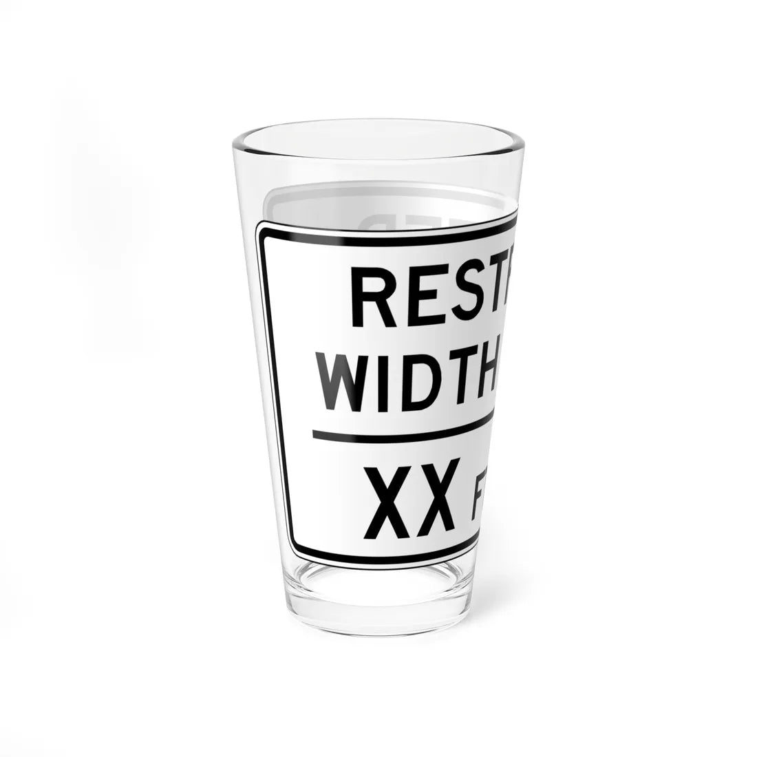 MUTCD-VA R5-V1 (Virginia) (Road Sign) Pint Glass 16oz - Go Mug Yourself