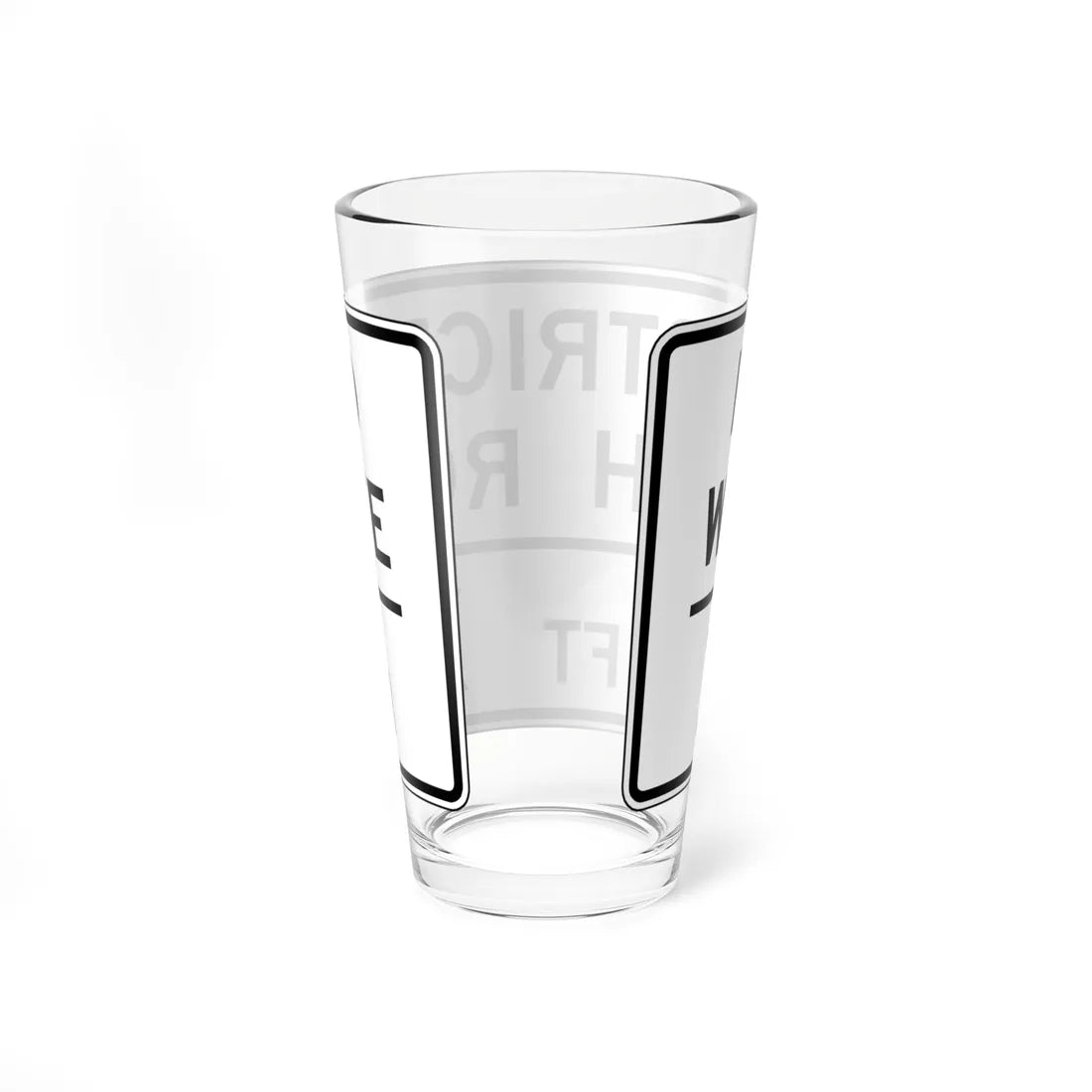MUTCD-VA R5-V1 (Virginia) (Road Sign) Pint Glass 16oz - Go Mug Yourself