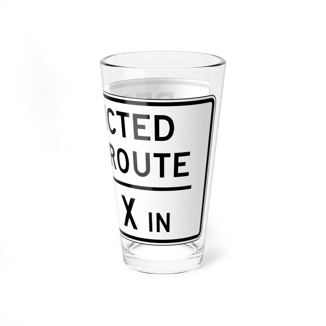 MUTCD-VA R5-V1 (Virginia) (Road Sign) Pint Glass 16oz - Go Mug Yourself