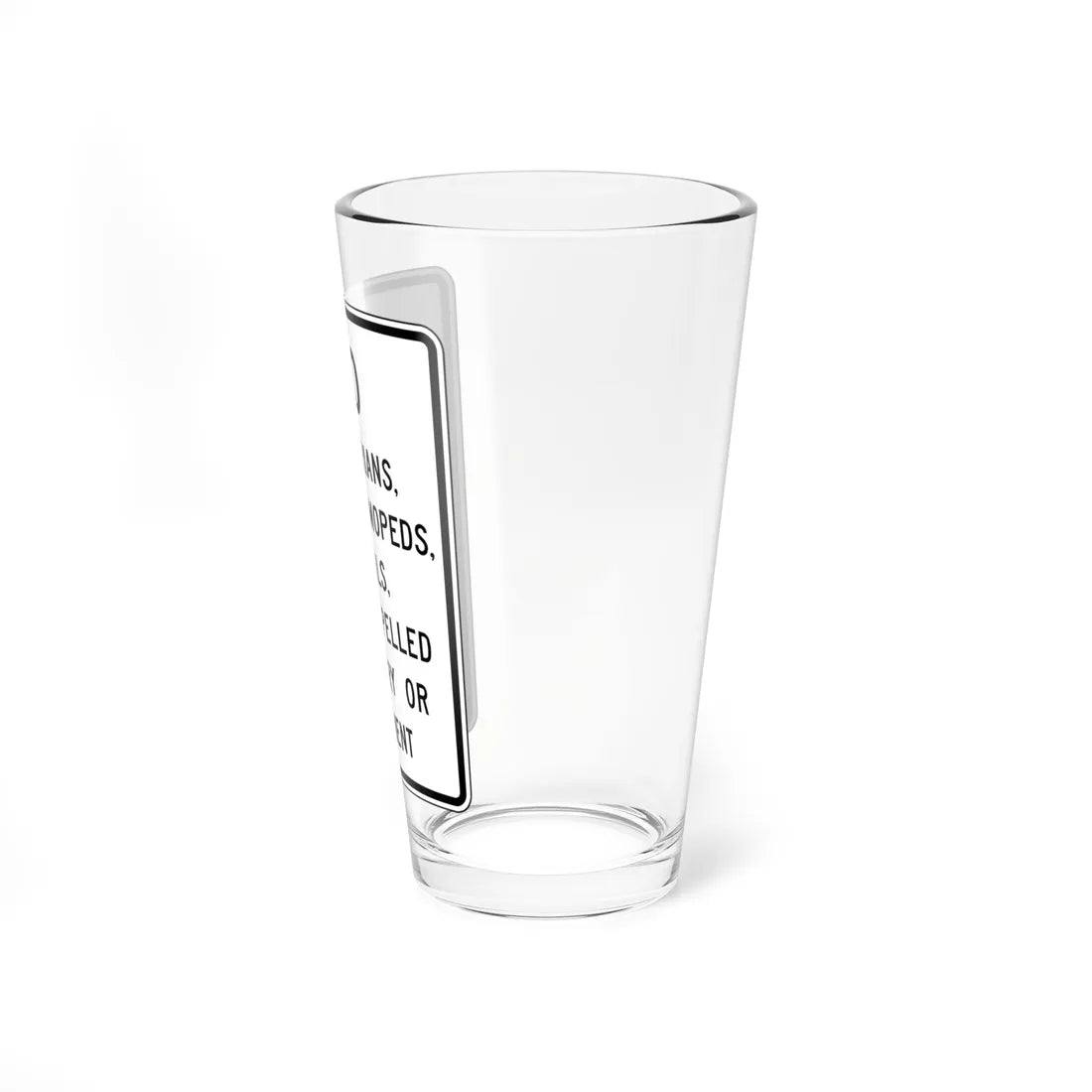 MUTCD-VA R5-V2 (Virginia) (Road Sign) Pint Glass 16oz - Go Mug Yourself