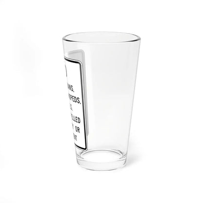 MUTCD-VA R5-V2 (Virginia) (Road Sign) Pint Glass 16oz - Go Mug Yourself