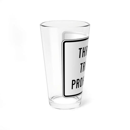 MUTCD-VA R5-V3 (Virginia) (Road Sign) Pint Glass 16oz - Go Mug Yourself