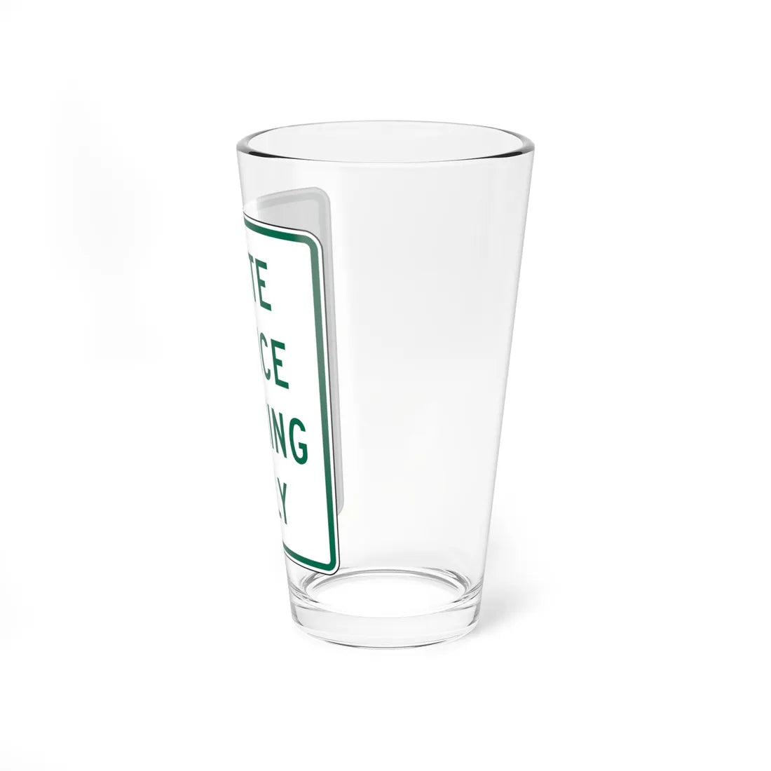 MUTCD-VA R7-V1 (Virginia) (Road Sign) Pint Glass 16oz - Go Mug Yourself