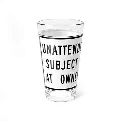MUTCD-VA R8-VP1 (Virginia) (Road Sign) Pint Glass 16oz - Go Mug Yourself