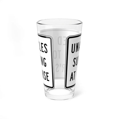 MUTCD-VA R8-VP1 (Virginia) (Road Sign) Pint Glass 16oz - Go Mug Yourself