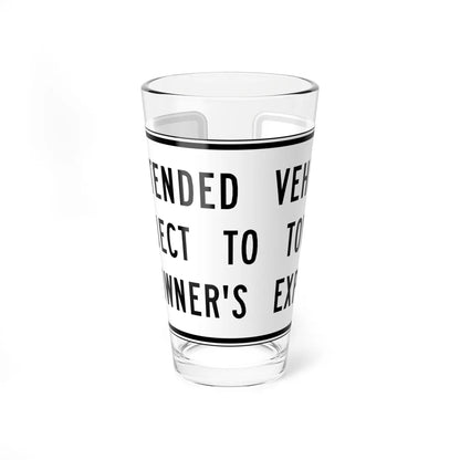 MUTCD-VA R8-VP1 (Virginia) (Road Sign) Pint Glass 16oz - Go Mug Yourself