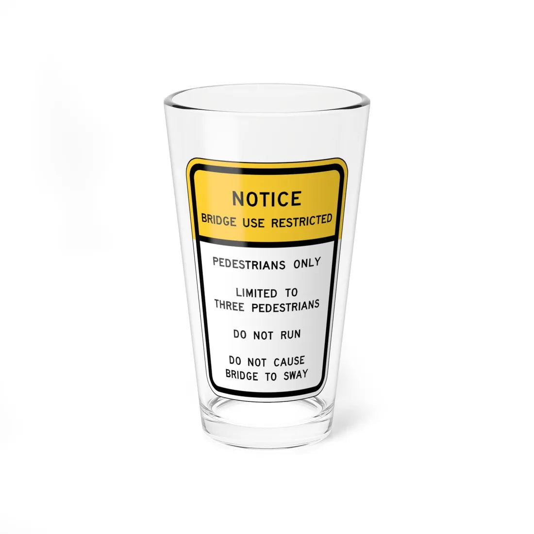 MUTCD-VA R9-V2 (Virginia) (Road Sign) Pint Glass 16oz 16oz - Go Mug Yourself