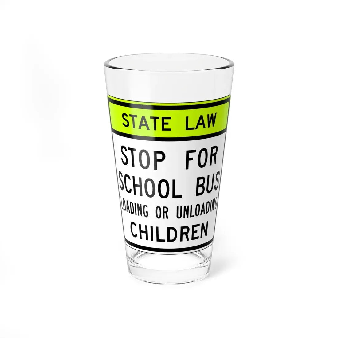 MUTCD-VA S0-V1 (Virginia) (Road Sign) Pint Glass 16oz 16oz - Go Mug Yourself