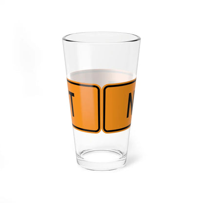 MUTCD-VA TW16-VP4-E (Virginia) (Road Sign) Pint Glass 16oz - Go Mug Yourself
