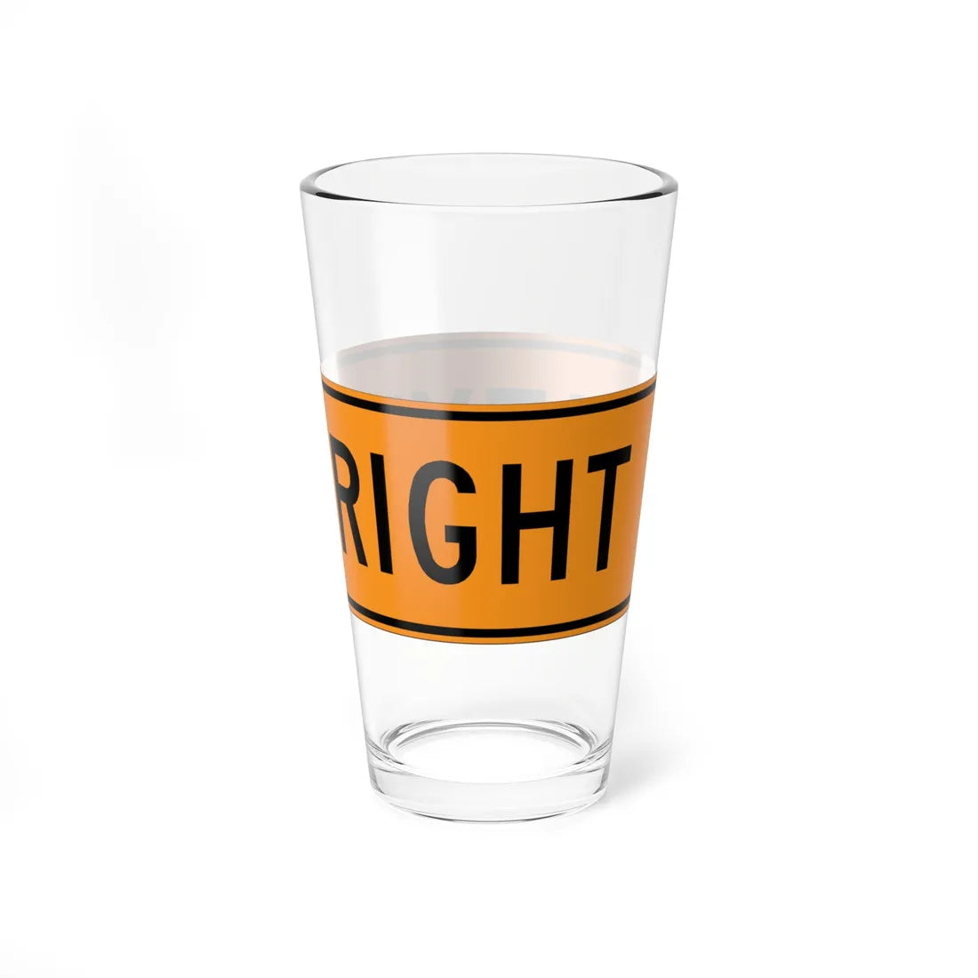 MUTCD-VA TW16-VP4-R (Virginia) (Road Sign) Pint Glass 16oz - Go Mug Yourself