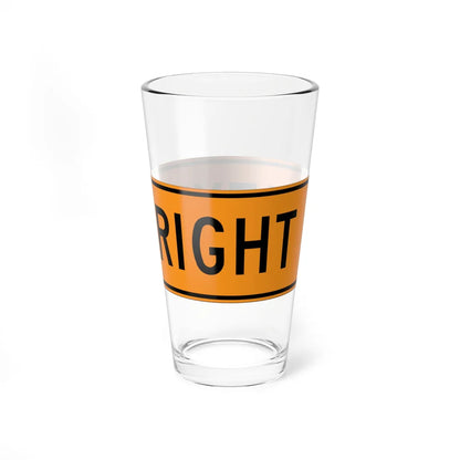 MUTCD-VA TW16-VP4-R (Virginia) (Road Sign) Pint Glass 16oz - Go Mug Yourself