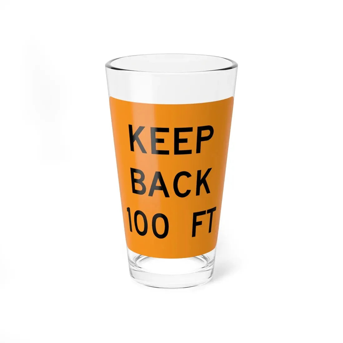 MUTCD-VA TW20-V10 (Virginia) (Road Sign) Pint Glass 16oz 16oz - Go Mug Yourself