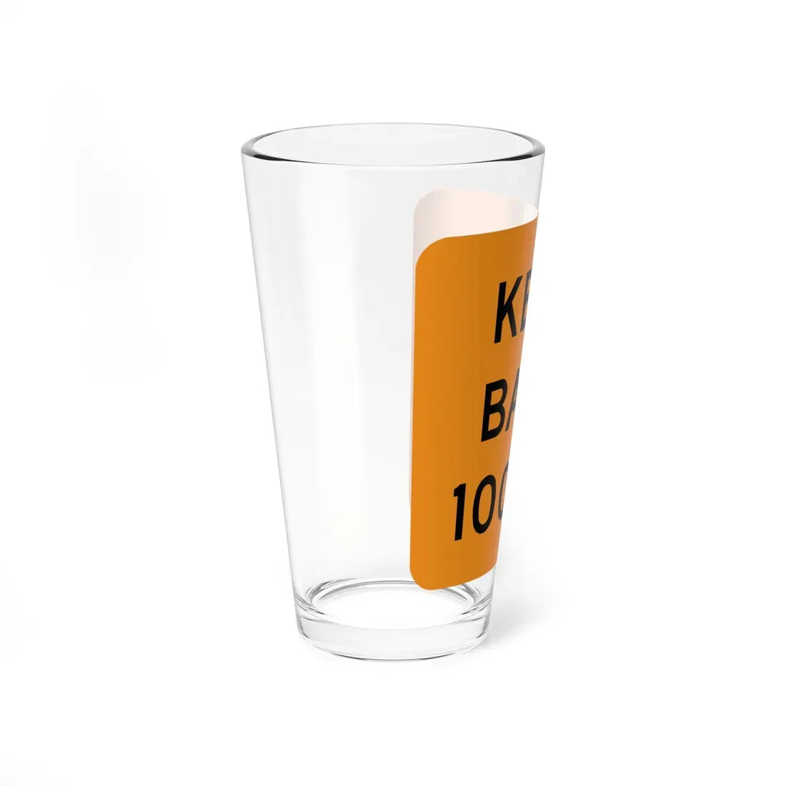 MUTCD-VA TW20-V10 (Virginia) (Road Sign) Pint Glass 16oz - Go Mug Yourself