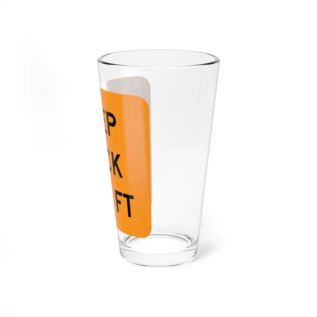MUTCD-VA TW20-V10 (Virginia) (Road Sign) Pint Glass 16oz - Go Mug Yourself
