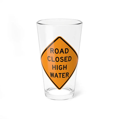 MUTCD-VA TW20-V11 (Virginia) (Road Sign) Pint Glass 16oz 16oz - Go Mug Yourself
