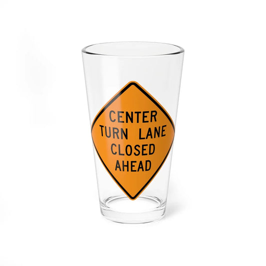 MUTCD-VA TW20-V13-C (Virginia) (Road Sign) Pint Glass 16oz 16oz - Go Mug Yourself
