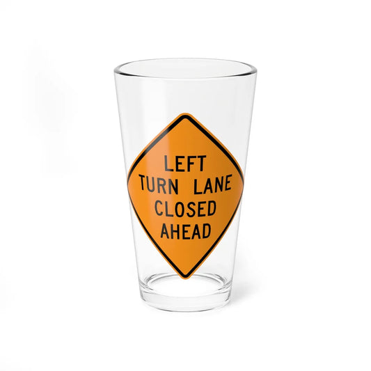 MUTCD-VA TW20-V13-L (Virginia) (Road Sign) Pint Glass 16oz 16oz - Go Mug Yourself