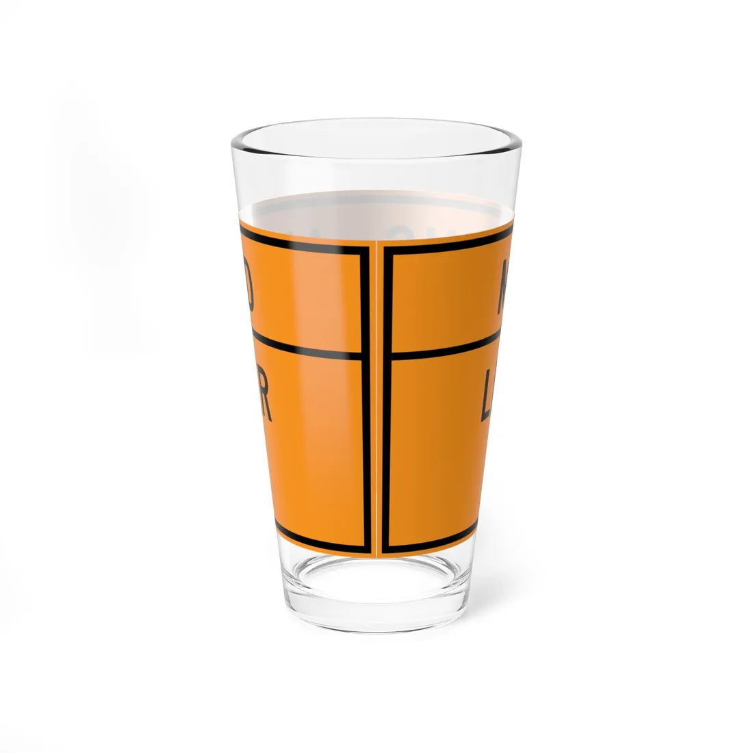 MUTCD-VA TW20-V3-L (Virginia) (Road Sign) Pint Glass 16oz - Go Mug Yourself