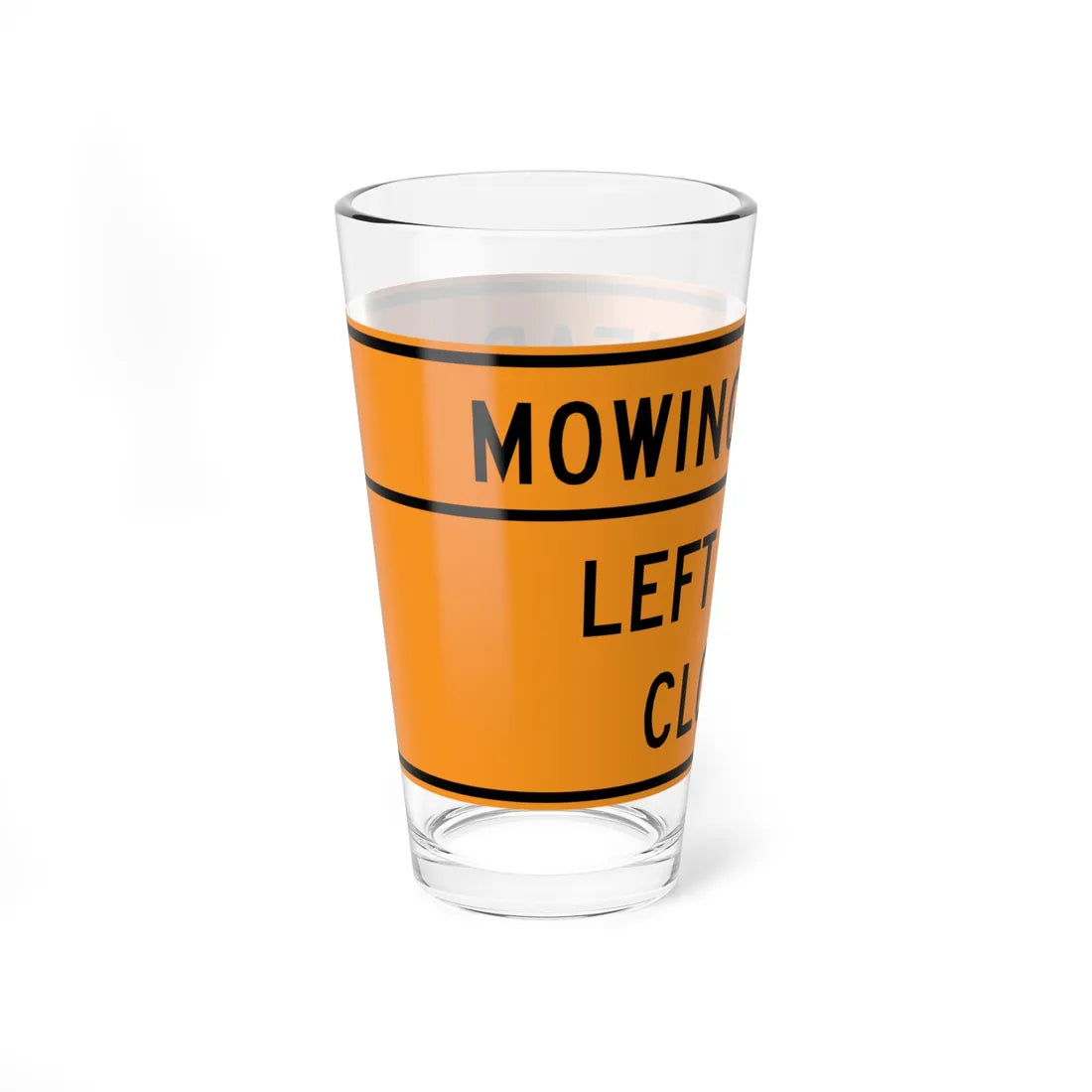 MUTCD-VA TW20-V4-L (Virginia) (Road Sign) Pint Glass 16oz - Go Mug Yourself
