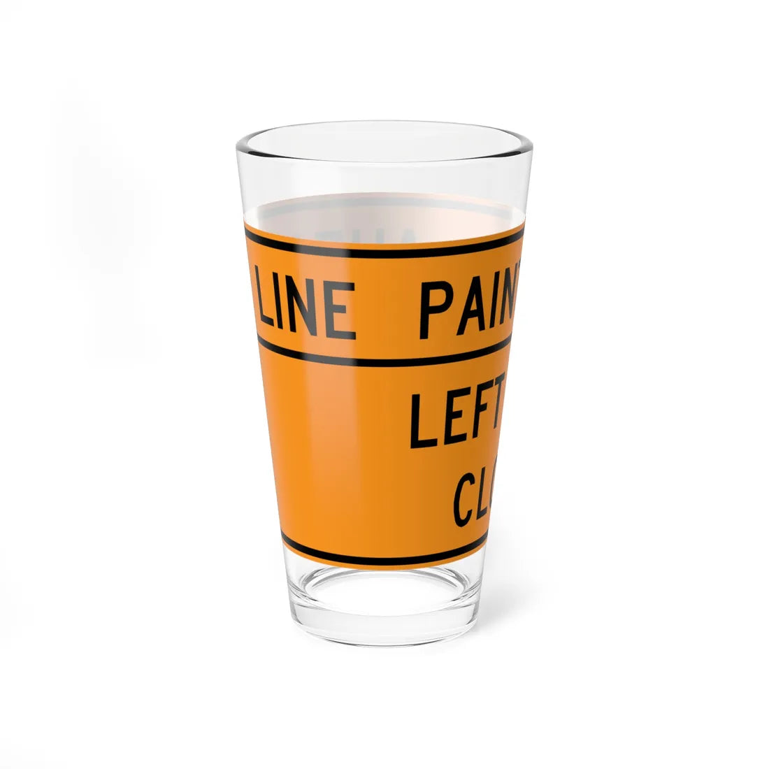 MUTCD-VA TW20-V5-L (Virginia) (Road Sign) Pint Glass 16oz - Go Mug Yourself